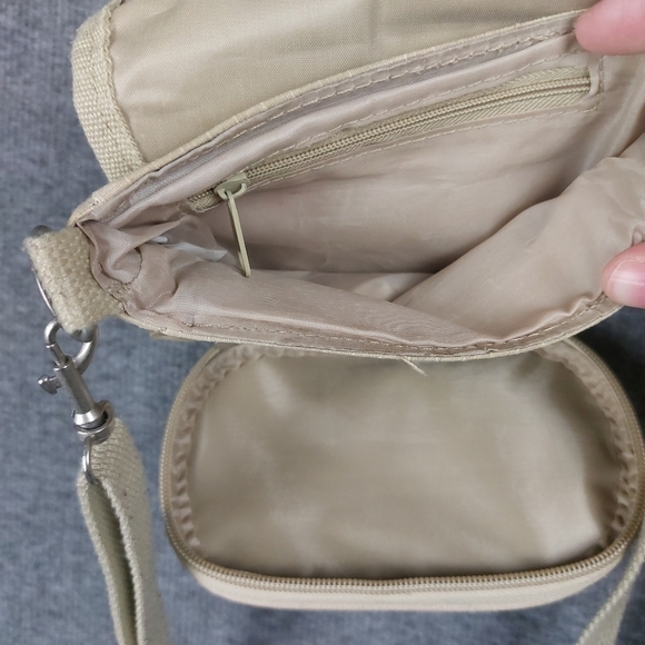 MUDD WOMENS Y2K VINTAGE TAN NEUTRAL MICRO MINI CARGO CROSD BODY WALLET PURSE - Picture 12 of 13